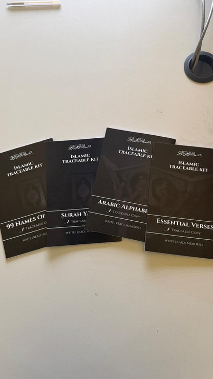 Hindi Dua Stickers (12) + Traceable Kit Combo ( 4 Books + Pencil + Eraser )